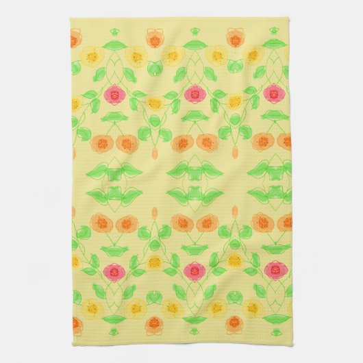 Fancy handdoek met lichtgeel (Verticaal)