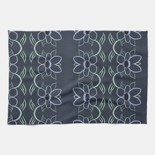 Fancy handdoek met marineblauw (Horizontaal)