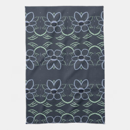 Fancy handdoek met marineblauw