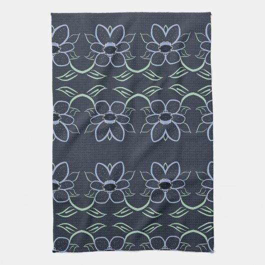 Fancy handdoek met marineblauw (Verticaal)