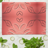 Fancy handdoek met roestig koraal (Gevouwen)