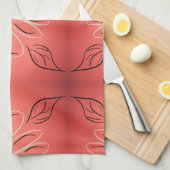 Fancy handdoek met roestig koraal (Quarter Fold)