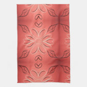 Fancy handdoek met roestig koraal (Verticaal)
