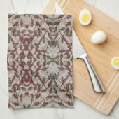 Fancy handdoek met zwart en bordeauxrood (Quarter Fold)