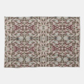 Fancy handdoek met zwart en bordeauxrood (Horizontaal)