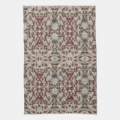 Fancy handdoek met zwart en bordeauxrood (Verticaal)