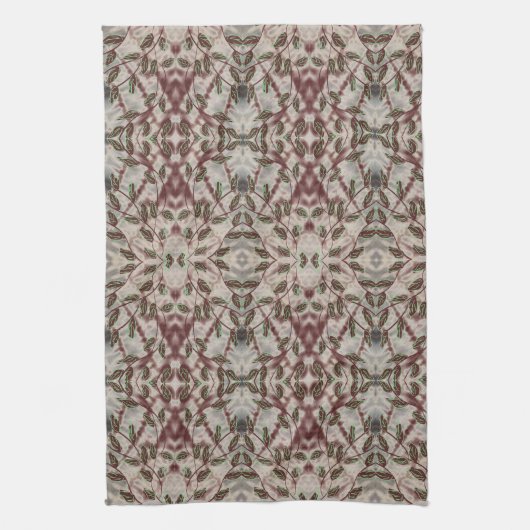 Fancy handdoek met zwart en bordeauxrood (Verticaal)