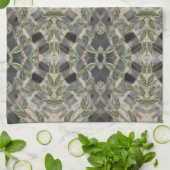 Fancy handdoek met zwart en wit met bruin (Gevouwen)