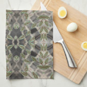 Fancy handdoek met zwart en wit met bruin (Quarter Fold)