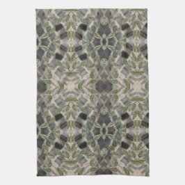 Fancy handdoek met zwart en wit met bruin