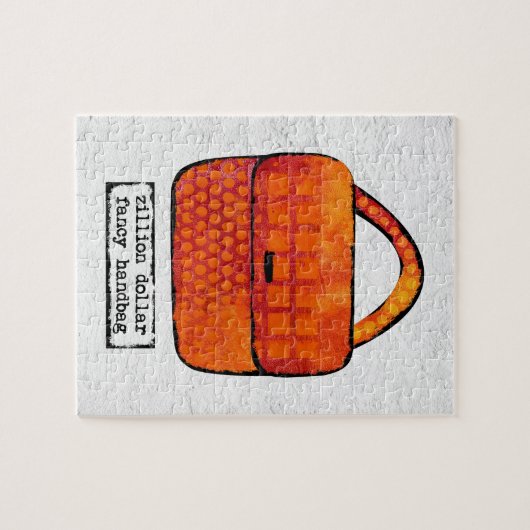 Fancy handtas Jigzaag Puzzle - Funny Purse Legpuzzel (Horizontaal)