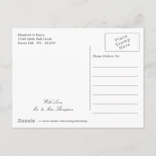 Fancy hart - Chalkboard Save the Date Aankondigingskaart (Achterkant)