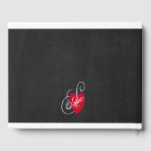  Fancy hart - Chalkboard Wedding Gastenboek (Achterkant)