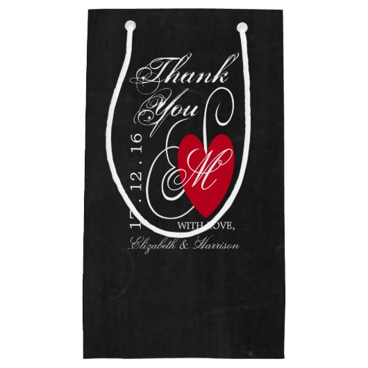  Fancy hart - Chalkboard Wedding Klein Cadeauzakje (Voorkant)