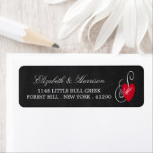Fancy hart - Chalkboard Wedding Labels (Insitu)