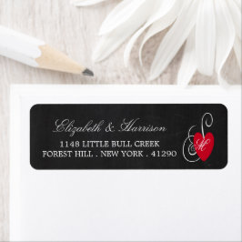 Fancy hart - Chalkboard Wedding Labels
