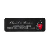  Fancy hart - Chalkboard Wedding Labels (Voorkant)