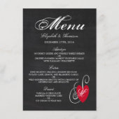  Fancy hart - Chalkboard Wedding Menu (Voorkant)