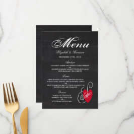 Fancy hart - Chalkboard Wedding Menu