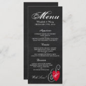  Fancy hart - Chalkboard Wedding Menu (Voorkant / Achterkant)