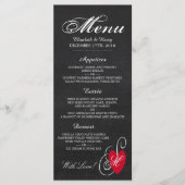 Fancy hart - Chalkboard Wedding Menu (Voorkant)