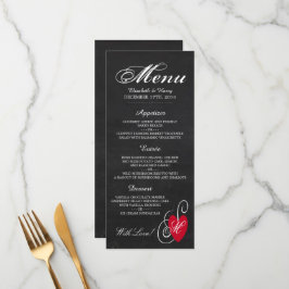 Fancy hart - Chalkboard Wedding Menu