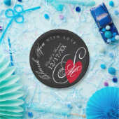 Fancy hart - Chalkboard Wedding Papieren Bordje (Feest)
