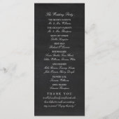 Fancy hart - Chalkboard Wedding Programmakaart (Achterkant)