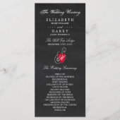 Fancy hart - Chalkboard Wedding Programmakaart (Voorkant)