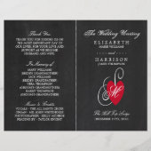  Fancy hart - Chalkboard Wedding Programme (Voorkant)