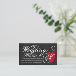  Fancy hart - Chalkboard Wedding Website Informatiekaartje