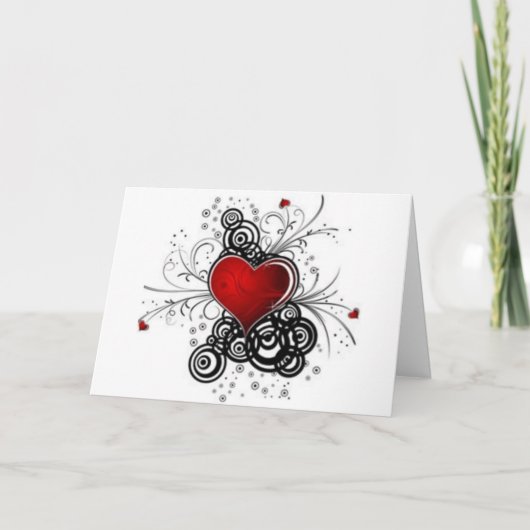 fancy hart, ik hou van je, mooie kaart (Voorkant)