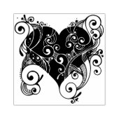 Fancy hart rubberstempel (Afrduk)