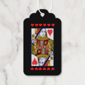 Fancy hart Suite Queen Spelen Kaart Red Hearts Cadeaulabels (Achterkant)