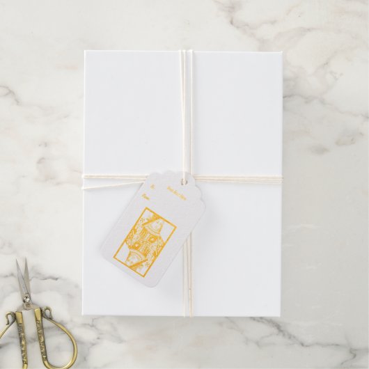 Fancy hart Suite Queen Spelen Kaart Red Hearts Cadeaulabels (Met Koord)