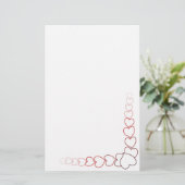 Fancy harten briefpapier (Staand voorkant)