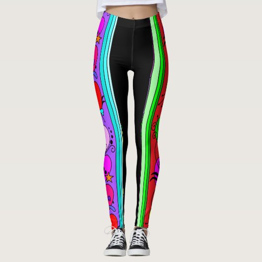 Fancy harten leggings (Voorkant)