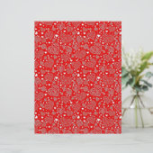 Fancy harten patroon scrapbook papier (Staand voorkant)