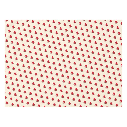 Fancy hartpatroon liefde tafelkleed (Voorkant (Horizontaal))