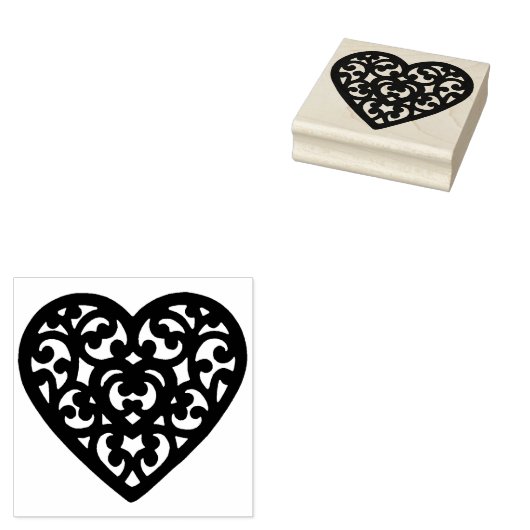 Fancy hartvorm Rubber Kunststempel Rubberstempel (Gestempeld)