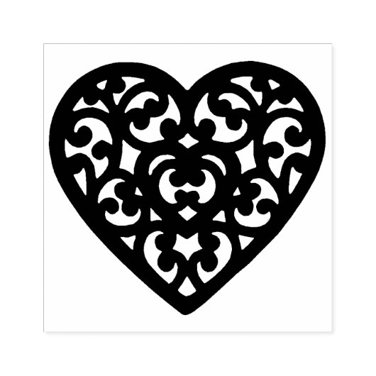 Fancy hartvorm Rubber Kunststempel Rubberstempel (Afrduk)