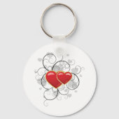 Fancy Heart Red Love Sleutelhanger (Voorkant)