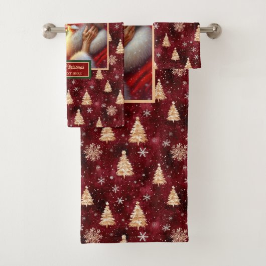 Fancy heer en mevrouw Claus Kersthanddoek Bad Handdoek (Insitu)