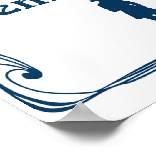 Fancy herenherroomsignaal poster (Hoek)