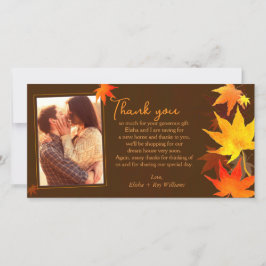 Fancy herfst Maple Weddenschap Hartelijk dank Bedankkaart