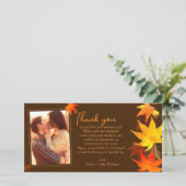 Fancy herfst Maple Weddenschap Hartelijk dank Bedankkaart (Staand voorkant)