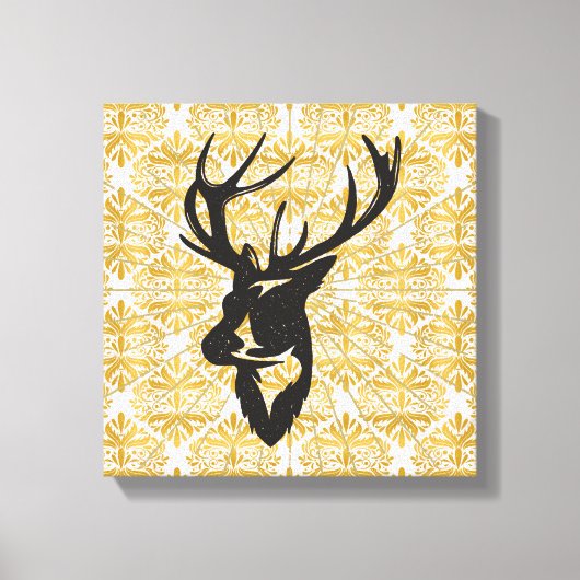 Fancy Herten Silhouet Canvas Afdruk (Voorkant)