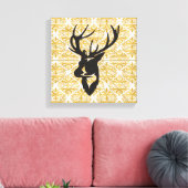 Fancy Herten Silhouet Canvas Afdruk (Insitu (Woonkamer))