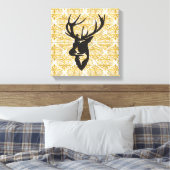 Fancy Herten Silhouet Canvas Afdruk (Insitu (Slaapkamer))