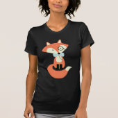 Fancy Hipster Red Fox T-shirt (Voorkant)